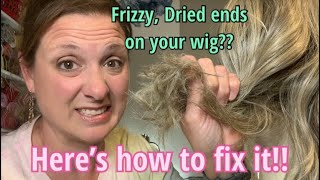 How to fix frizzy dried ends on your wig [upl. by Neeron]