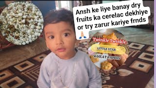 Ansh ka cerelac recipe zarur try karna dosto apke babys ko bhi dena bht protein or yammy hai 😋 [upl. by Quita]