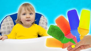 Arthur and Amelia learning colors with fruit Ice Cream [upl. by Haleigh]