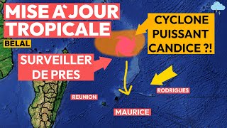 Un cyclone important et puissant près de Maurice et du potentiel de Rodrigues [upl. by Asillam]