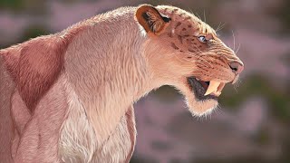 DirkToothed CatMachairodus lahayishupup Vocalizations [upl. by Ferren]