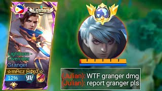 HOW TO DESTROY TOP GLOBAL JULIAN IN RANK GAME USING THIS SECRET BUILD GRANGER BEST BUILD  MLBB [upl. by Eiramrebma815]