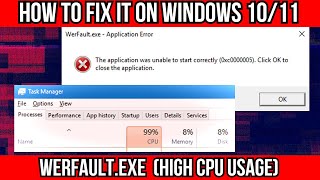 SOLVED Werfaultexe and how to fix it on Windows 11 [upl. by Marni]