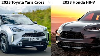 2023 Toyota Yaris Cross vs 2023 Honda HRV Comparison  Compact Crossover Comparison [upl. by Gnok]