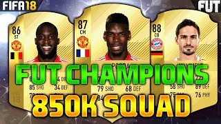 FIFA 18 800K900K SQUAD BUILDER feat LUKAKU POGBA HAMSIK  FUT CHAMPIONS TEAM [upl. by Aubyn]