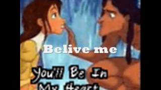 Tarzan youll be in my heart lyrics [upl. by Ennaear255]