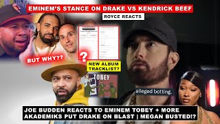 Joe Budden Reacts to Eminem TOBEY 😂 Eminem is NOT Against Drake Royce Megan Accused of Using BOTS [upl. by Yraeht785]