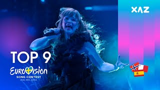 Eurovision 2024 Top 9  NEW 🇲🇹🇳🇴🇪🇸 [upl. by Sherrie]