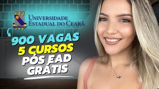 5 CURSOS de PÓS GRADUAÇÃO EAD GRATUITOS de UNIVERSIDADE ESTADUAL  900 VAGAS  Mari Rel [upl. by Yeruoc]