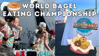 Las Vegas World Bagel Eating Championship 2024 at Siegels Bagelmania Saturday Morning [upl. by Annaid17]