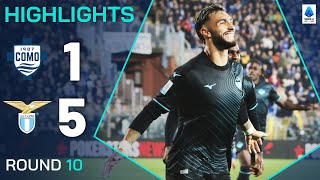 COMOLAZIO 15  HIGHLIGHTS  TWO red cards as Lazio cruise to victory  Serie A 202425 [upl. by Foskett]