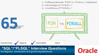 Oracle PL SQL interview question  Oracle FOR vs FORALL  Oracle FORALL advantages and limitations [upl. by Adnohsel]