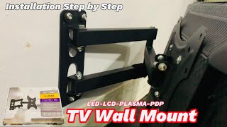 How to Install LED LCD PDP TV Wall Mount Bracket X200 17”42”  Swivel amp Tilt TV Wall Bracket DIY [upl. by Tini323]