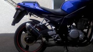 daelim roadwin 125 akrapovic sound test [upl. by Atterrol]