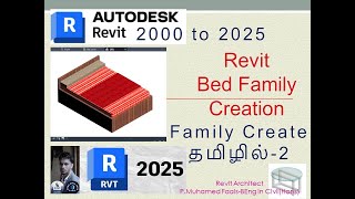 Revit family bed creation  revit architecture basic in tamil  revit modeling tutorial tamil [upl. by Emiaj]