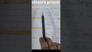 Closure Property Class 7 Integer [upl. by Chuah]