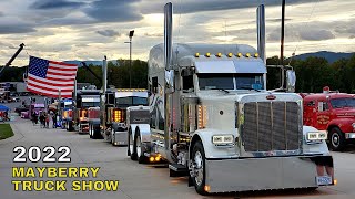 Mayberry Truck Show 2022 Custom Big Rig Trucks  October 1 2022 Mt Airy NC [upl. by Waring]