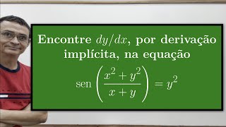 Derivação Implícita cálculo de derivada de função implicitamente definida [upl. by Ajidahk]