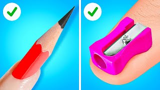 GENIUS SCHOOL HACKS 📝 Easy Crafts and Hacks For Back To School by 123 GO [upl. by Cordie]