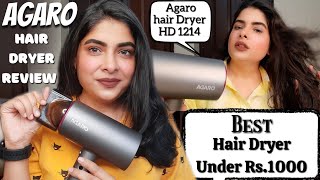 Agaro Hair Dryer Review amp Demo  Blow Dry Tips  Best Hair Dryer Under Rs1000  Antima Dubey Samaa [upl. by Nadeau]