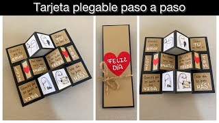 Regalo para SORPRENDER â–¶ï¸ Tarjeta PLEGABLE de amor scrapbook [upl. by Hsak569]