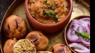 LittiBaatiChokha easy recipe  Sattu stuffed Batti Chokha Recipe on Gas Stove [upl. by Raskind]