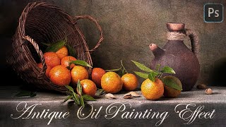 Photoshop How to Create the ANTIQUE OIL PAINTING Effect [upl. by Starkey]