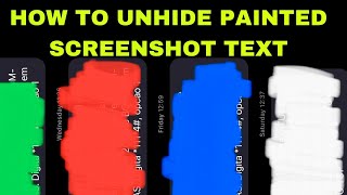 HOW TO UNHIDE PAINTED SCREENSHOT TEXT WHATSAPP [upl. by Ellie]