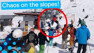 Terrifying Ski Lift Malfunction in Georgia [upl. by Riedel]