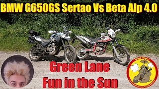 BMW G650GS Sertao vs Beta Alp 40  Hitting the lanes [upl. by Larson849]