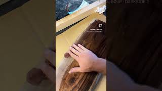 Oil and wax finish on black walnut satisfying woodworking [upl. by Jecon]