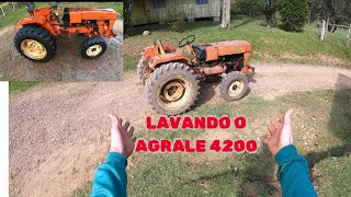 fasendo manutenção e lavando o agrale 4200 vlog na roça [upl. by Olethea274]