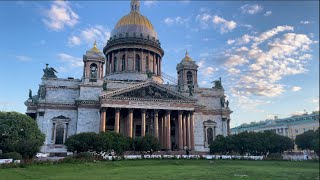 Walking Tour in St Petersburg 4К №331 Early walk through an empty city [upl. by Tlevesoor269]