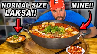 Lisas Undefeated Spicy Malaysian Laksa Noodle Soup Challenge in Darwin Northern Territory [upl. by Caddaric278]