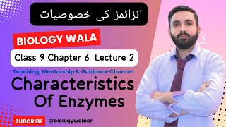 Class 9  Chapter 6  Lecture 2 Topic Characteristics of Enzymes  Abdur Rehman [upl. by Wurtz]