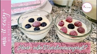 MEIN TEST Grießbrei mit Hart oder Weichweizengrieß Thermomix®  mixiteasy® [upl. by Elurd866]