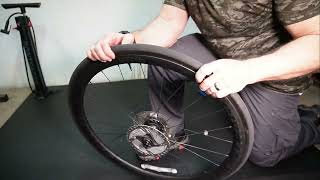 How to seat amp inflate a Tubeless road bike tire tubeless [upl. by Neellek206]