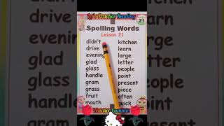 SPELLING WORDS LESSON 21 [upl. by Terrance]