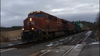 FAST CP 8910 intermodal train at Palgrave JAN 3 2024 [upl. by Fen]