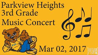 Parkview Heights Elementary 3rd Grade Concert 2017 [upl. by Imiaj]