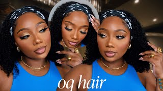 Curly Headband Wig from OQ Hair  Easy For Summer Outings  Tamara Renaye [upl. by Adah767]