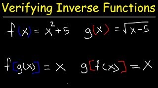 Verifying Inverse Functions  Precalculus [upl. by Lemkul]