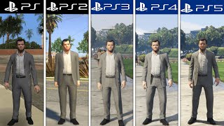 GTA 5 PS1 VS PS2 VS PS3 VS PS4 VS PS5 Comparison [upl. by Zumstein]