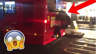 BOY LITERALLY HANGS OFF A MOVING BUS [upl. by Aloysia699]