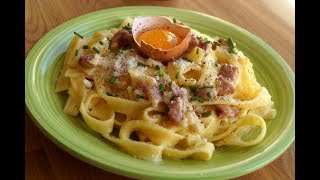 Tagliatelles creme carbonara [upl. by Aynotahs]