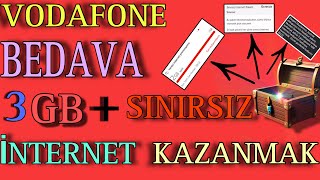 Vodafone Bedava İnternet Kazanmak 3 Kampanya Tek Video ✅ [upl. by Neitsabes]