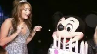 Miley Cyrus Celebrates Sweet 16 at Disneyland [upl. by Malachy]