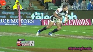 Brisbane Broncos v Rabbitohs  crazy wet weather footy [upl. by Lavoie214]