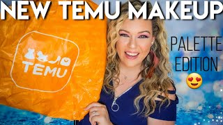 TEMU MAKEUP HAUL 2023  ALL PALETTES  100 Coupon Bundle [upl. by Animlehliw]