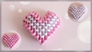 How To Make 3D Origami Heart  DIY  Origami Heart Tutorial  Priti Sharma [upl. by Navis]